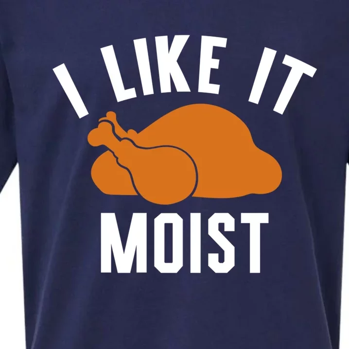 Football Turkey I Like It Moist Thanksgiving Gift Sueded Cloud Jersey T-Shirt