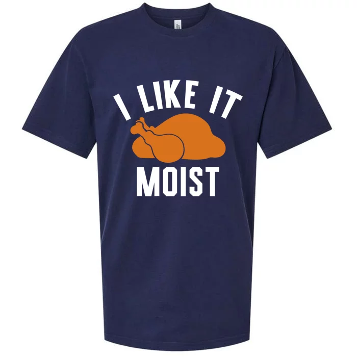 Football Turkey I Like It Moist Thanksgiving Gift Sueded Cloud Jersey T-Shirt