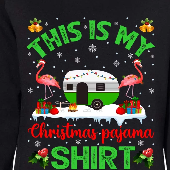 Flamingo This Is My Camping Christmas Pajama Camper Xmas Cute Gift Womens California Wash Sweatshirt