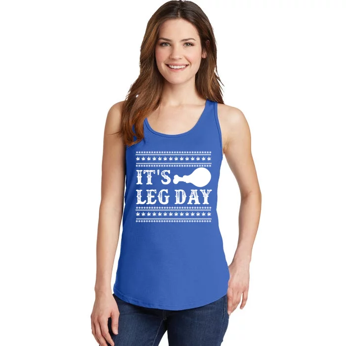 Football Thanksgiving Its Leg Day Turkey Gift Ladies Essential Tank