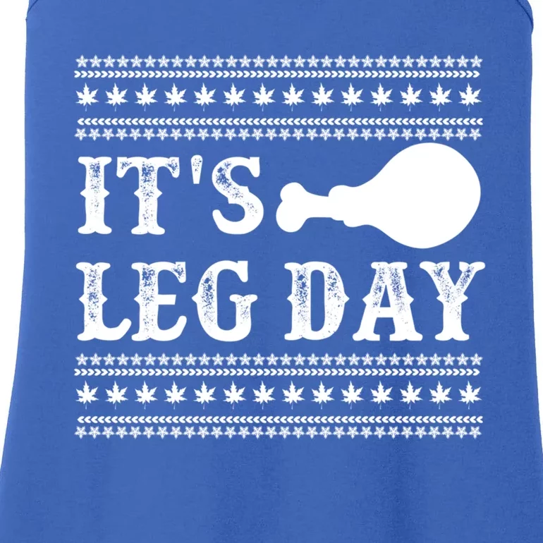 Football Thanksgiving Its Leg Day Turkey Gift Ladies Essential Tank