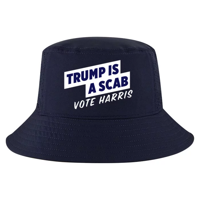 Funny Trump Is A Scab Vote Harris Kamala 2024 Cool Comfort Performance Bucket Hat