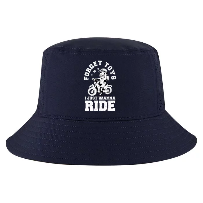 Forget Toys I Just Wanna Ride Dirt Bike Funny Gift For Rider Motocross Gif Cool Comfort Performance Bucket Hat