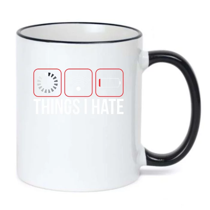 Funny Things I Hate Gift Black Color Changing Mug