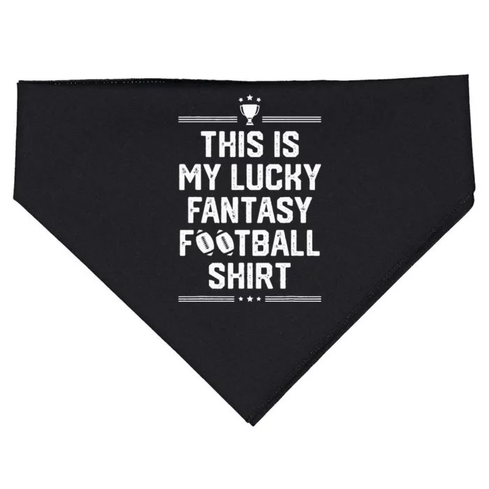 Funny This Is My Lucky Fantasy Football Champion USA-Made Doggie Bandana