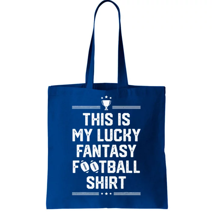 Funny This Is My Lucky Fantasy Football Champion Tote Bag