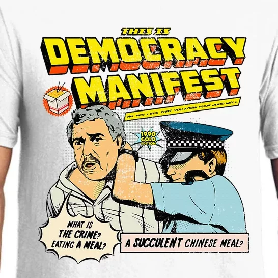 Funny This Is Democracy Manifest Pajama Set