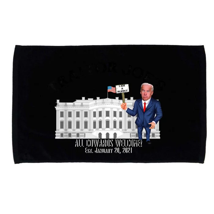 Funny Traitor Joe All Cowards Welcome Anti Joe Biden Traitor Joe Meme Microfiber Hand Towel