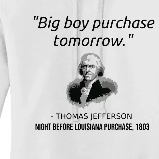 Funny Thomas Jefferson Usa History Teacher Louisiana Women's Pullover Hoodie