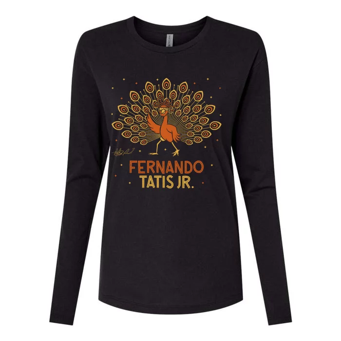 Fernando Tatis Jr. Dancing Peacock Womens Cotton Relaxed Long Sleeve T-Shirt