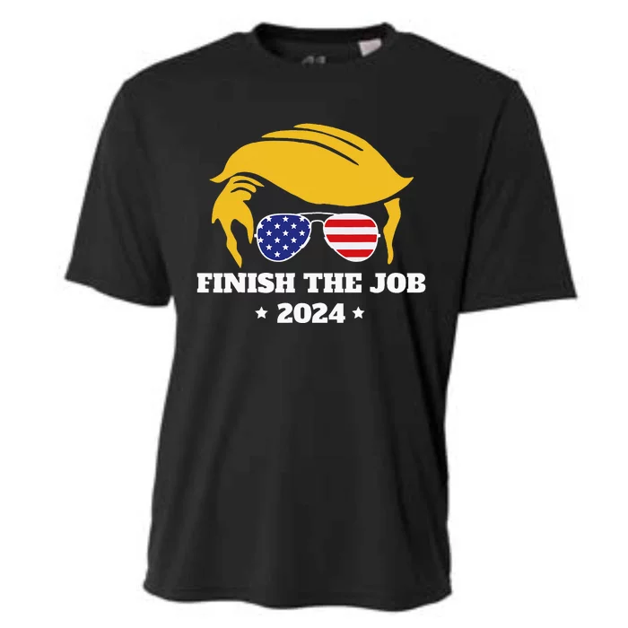 Finish The Job Conservative Right Wing 2024 Election Usa Cooling Performance Crew T-Shirt