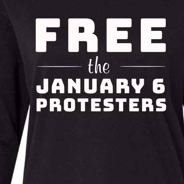 Free The January 6 Protesters Womens Cotton Relaxed Long Sleeve T-Shirt