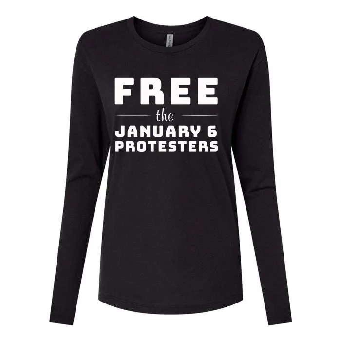 Free The January 6 Protesters Womens Cotton Relaxed Long Sleeve T-Shirt