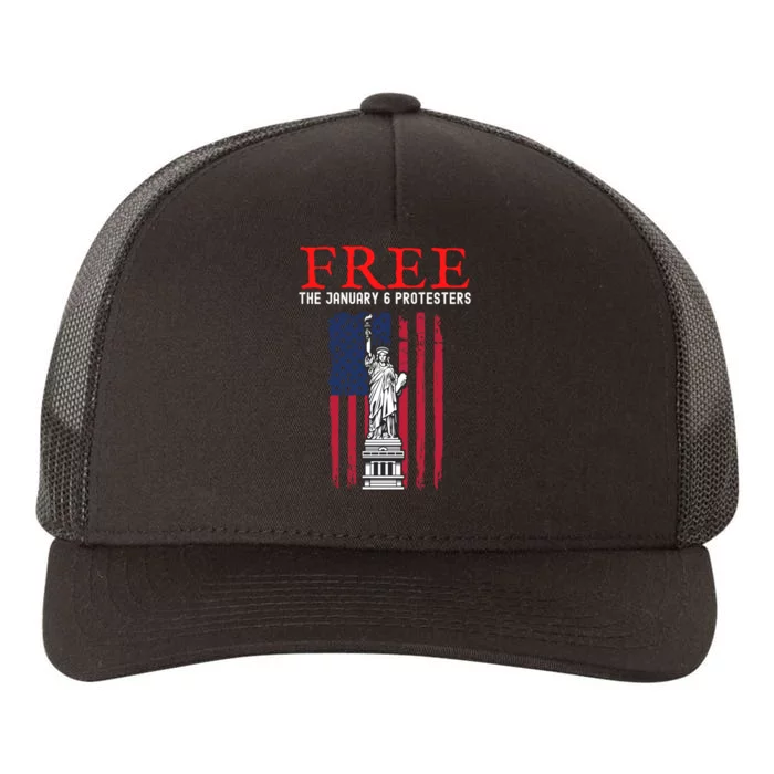 Free The January 6 Protesters Anti Biden Conservative Yupoong Adult 5-Panel Trucker Hat