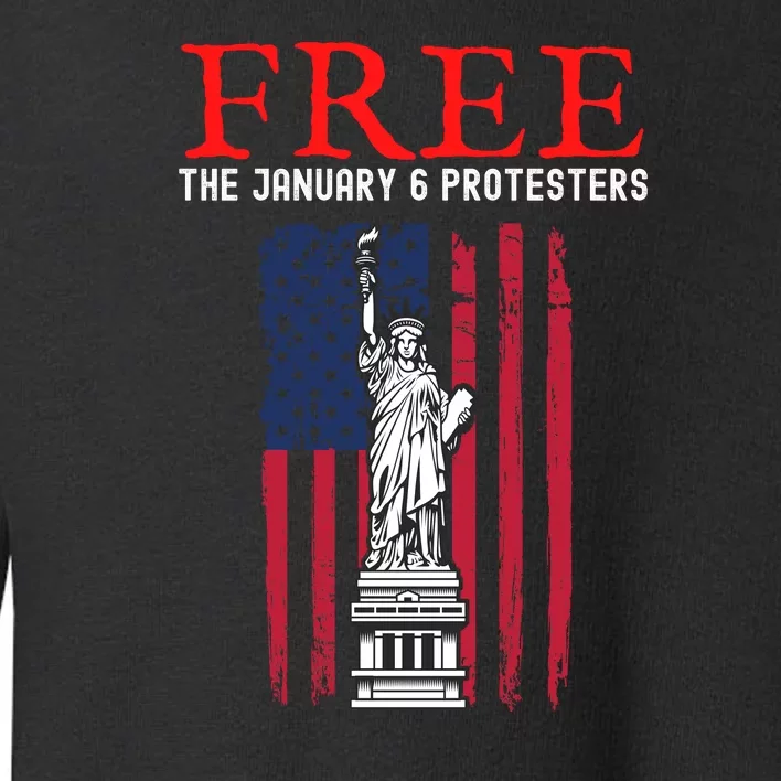 Free The January 6 Protesters Anti Biden Conservative Toddler Sweatshirt