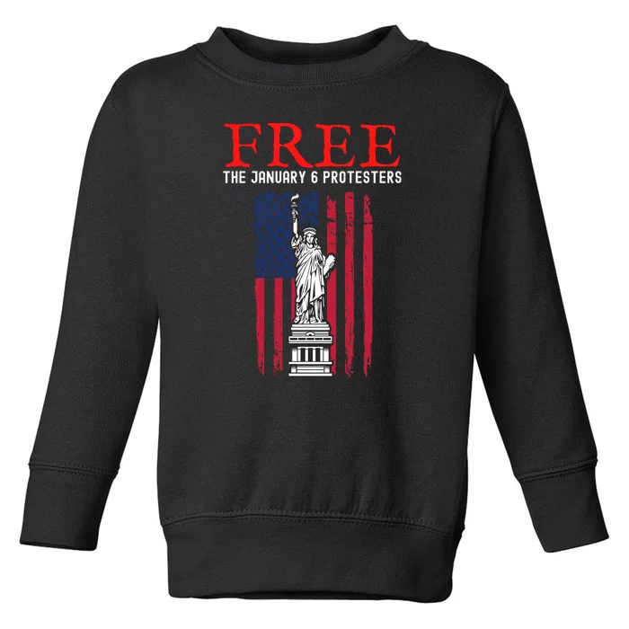 Free The January 6 Protesters Anti Biden Conservative Toddler Sweatshirt