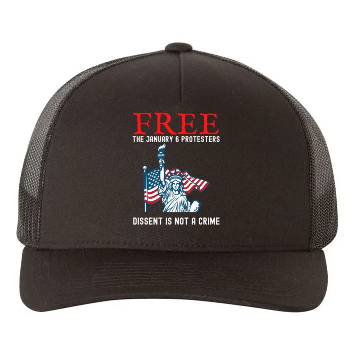 Free The January 6 Protesters Anti Biden Conservative Yupoong Adult 5-Panel Trucker Hat