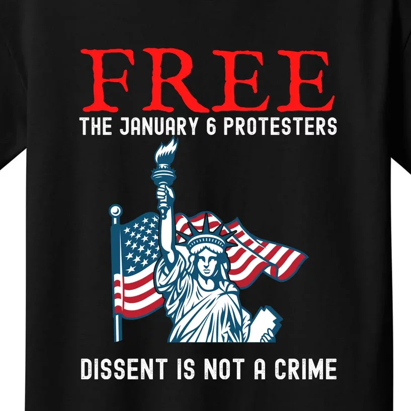 Free The January 6 Protesters Anti Biden Conservative Kids T-Shirt