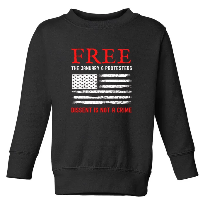 Free The January 6 Protesters Anti Biden Conservative Toddler Sweatshirt