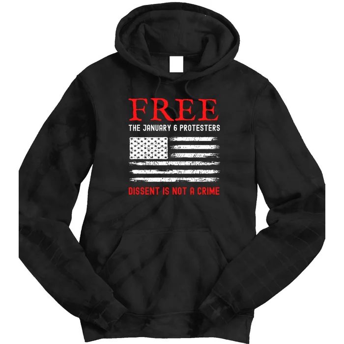 Free The January 6 Protesters Anti Biden Conservative Tie Dye Hoodie