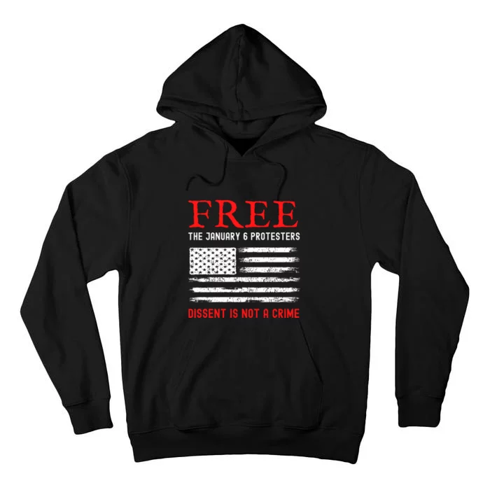 Free The January 6 Protesters Anti Biden Conservative Tall Hoodie