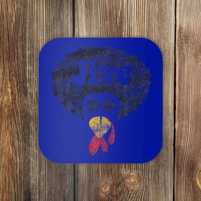 Funny Thanksgiving Jive Gift Vintage Distressed Turkey Face Coaster