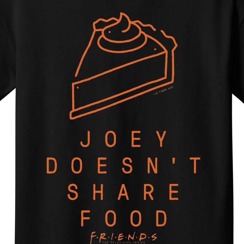 Friends Thanksgiving Joey Doesnt Share Food Pie Icon Kids T-Shirt