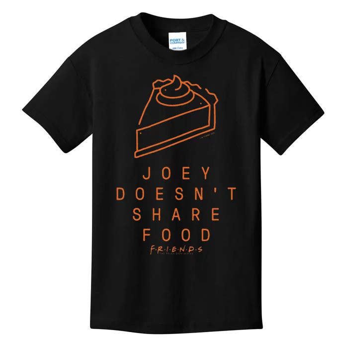 Friends Thanksgiving Joey Doesnt Share Food Pie Icon Kids T-Shirt