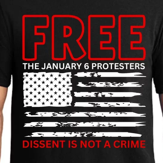 Free The January 6 Protesters Anti Biden Conservative Pajama Set