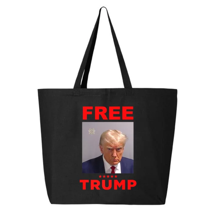 Free Trump Jail Mugshot Photo Campaign 25L Jumbo Tote