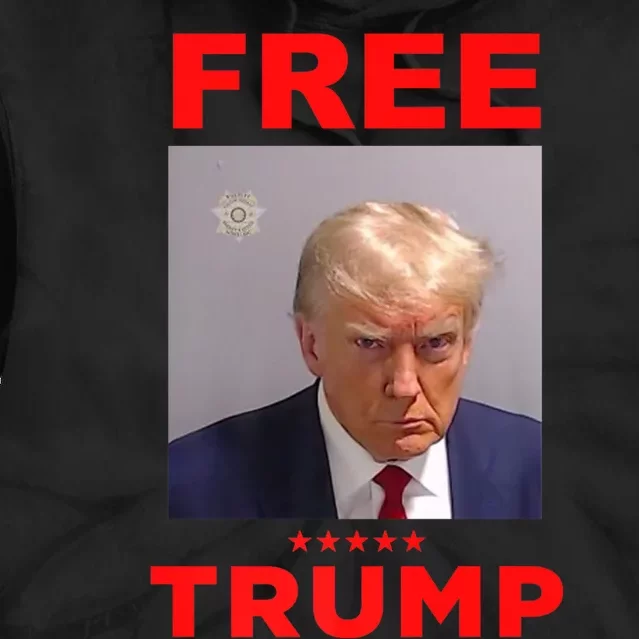 Free Trump Jail Mugshot Photo Campaign Tie Dye Hoodie