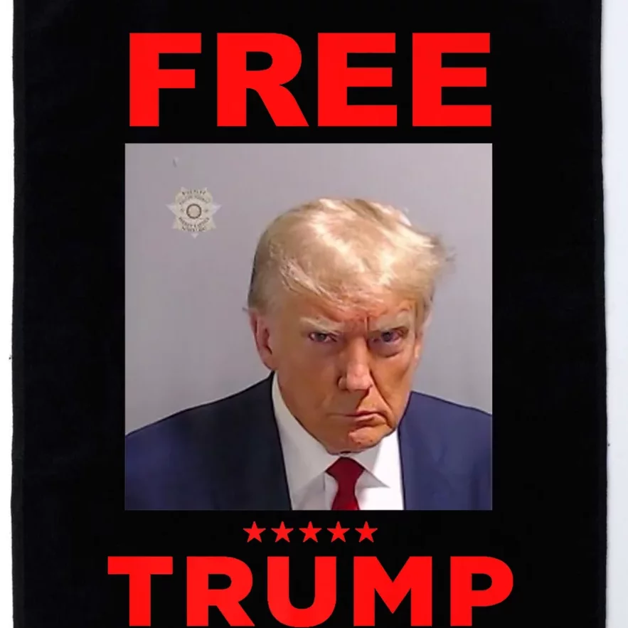 Free Trump Jail Mugshot Photo Campaign Platinum Collection Golf Towel