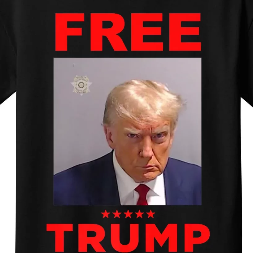 Free Trump Jail Mugshot Photo Campaign Kids T-Shirt