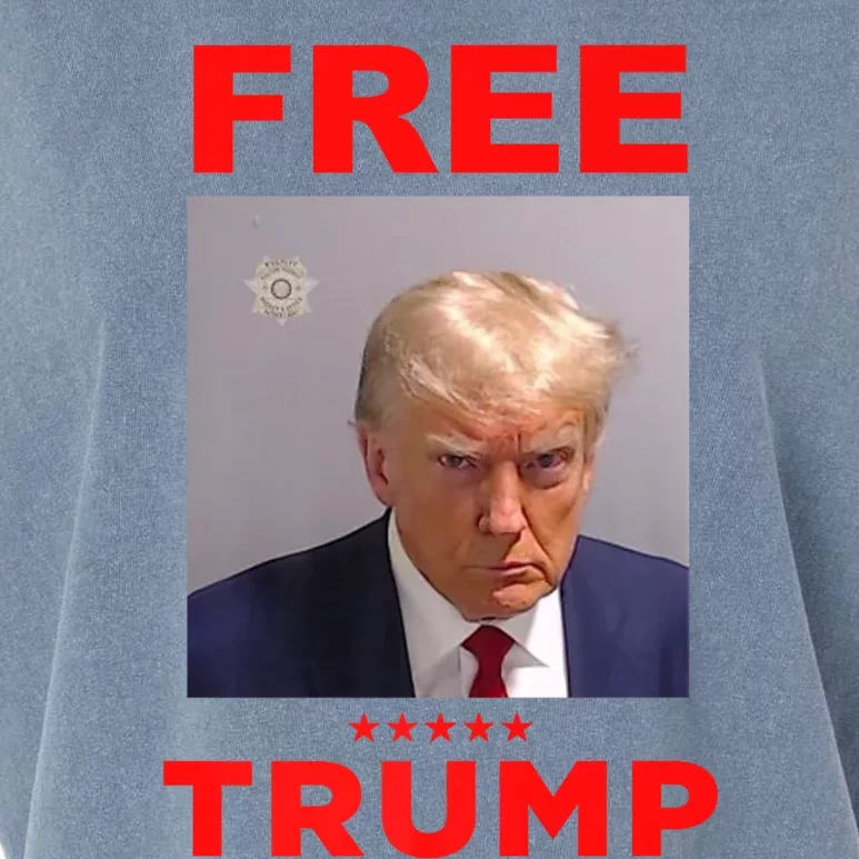 Free Trump Jail Mugshot Photo Campaign Garment-Dyed Women's Muscle Tee