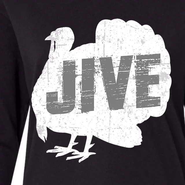 Funny Turkey Jive Thanksgiving Holiday Turkey Womens Cotton Relaxed Long Sleeve T-Shirt