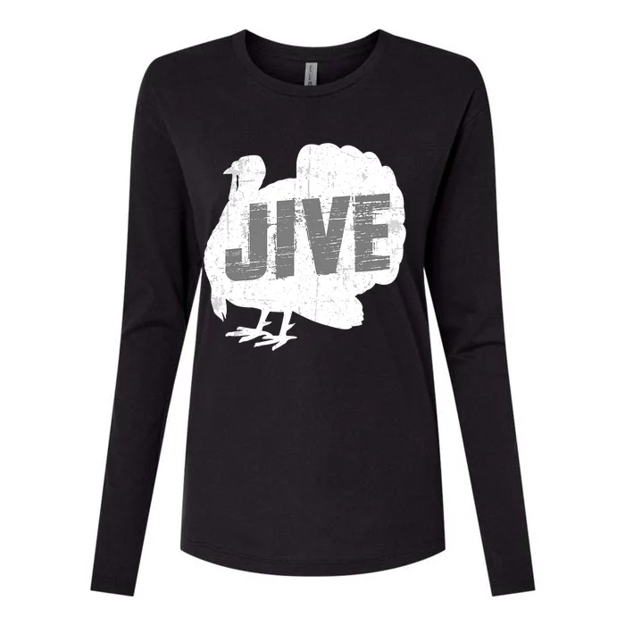 Funny Turkey Jive Thanksgiving Holiday Turkey Womens Cotton Relaxed Long Sleeve T-Shirt