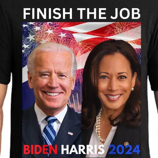 Finish The JobBiden Harris 2024 Political Tee Democrats Pajama Set