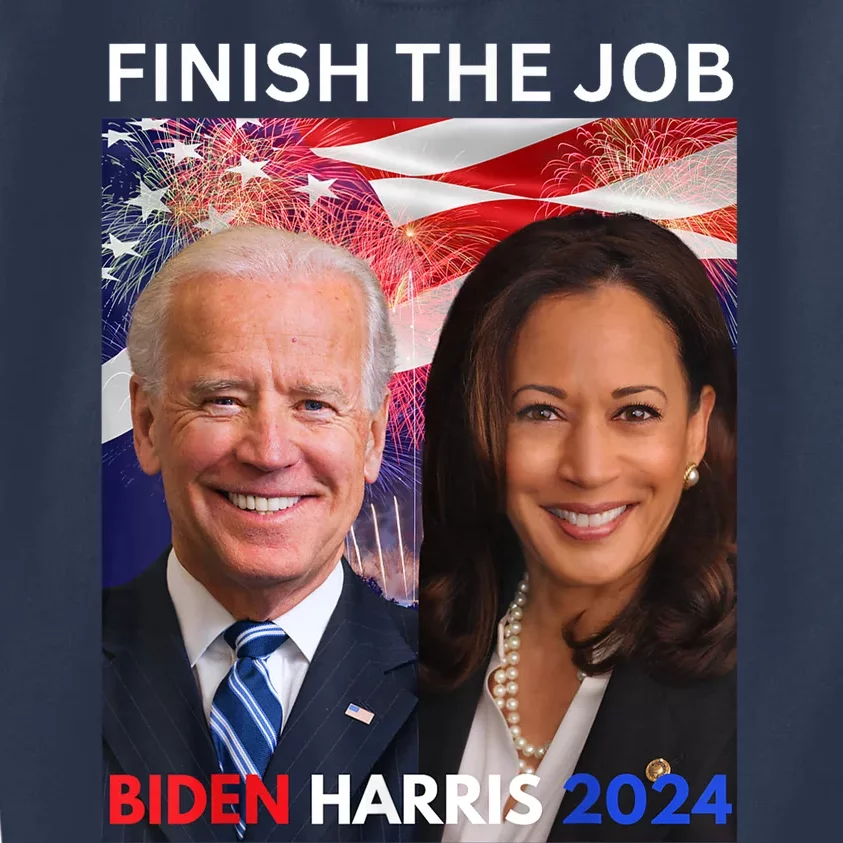 Finish The JobBiden Harris 2024 Political Tee Democrats Kids Sweatshirt