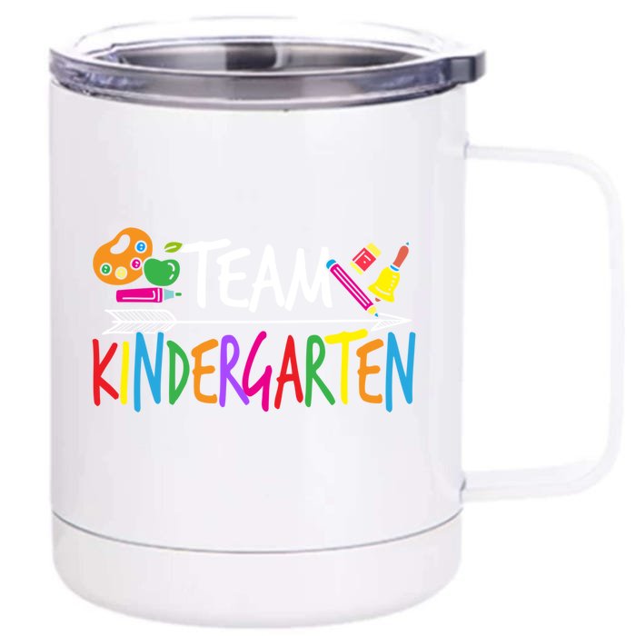 Funny Team Kindergarten Kindergarten Teacher Prek Design Gift Front & Back 12oz Stainless Steel Tumbler Cup