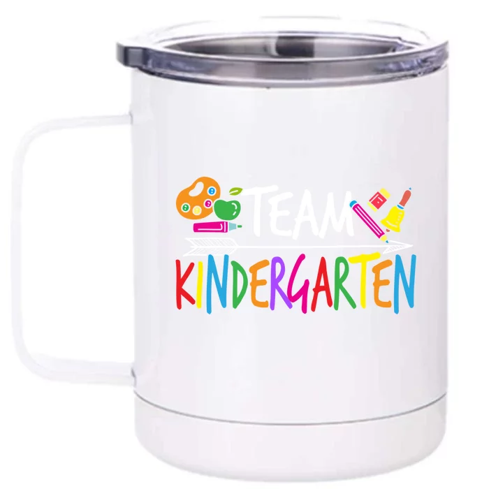 Funny Team Kindergarten Kindergarten Teacher Prek Design Gift Front & Back 12oz Stainless Steel Tumbler Cup