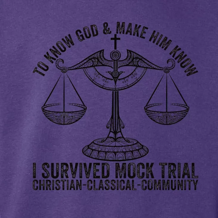 Funny To Know God And Make Him Know I Survived Mock Trial Toddler Hoodie