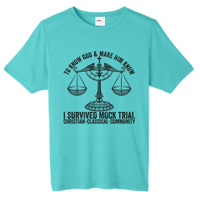 Funny To Know God And Make Him Know I Survived Mock Trial ChromaSoft Performance T-Shirt