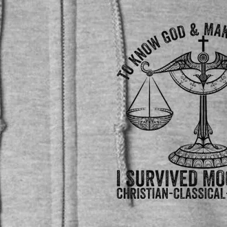 Funny To Know God And Make Him Know I Survived Mock Trial Full Zip Hoodie