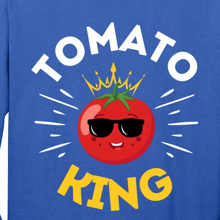 Funny Tomato King Dad Vegetable Fathers' Day Gardener Funny Gift Long Sleeve Shirt