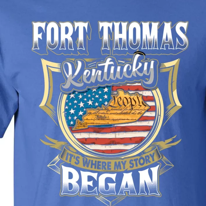 Fort Thomas Kentucky Usa Flag 4th Of July Great Gift Tall T-Shirt