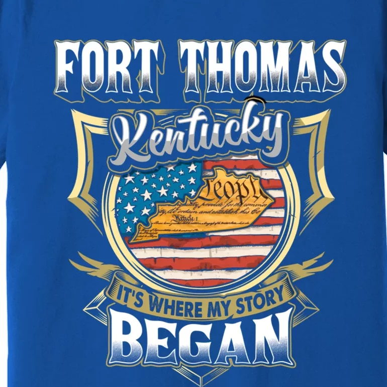 Fort Thomas Kentucky Usa Flag 4th Of July Great Gift Premium T-Shirt