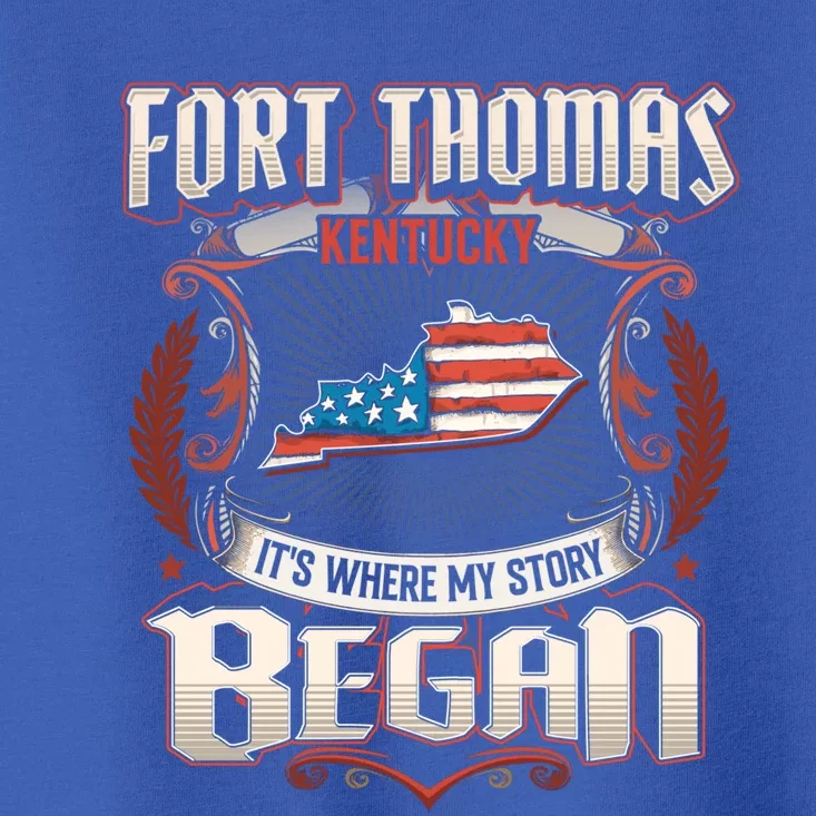 Fort Thomas Kentucky Usa Flag 4th Of July Gift Toddler T-Shirt