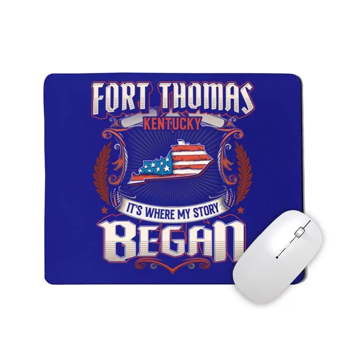 Fort Thomas Kentucky Usa Flag 4th Of July Gift Mousepad