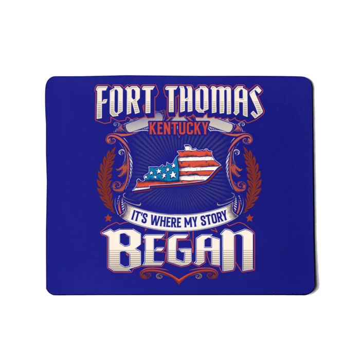 Fort Thomas Kentucky Usa Flag 4th Of July Gift Mousepad