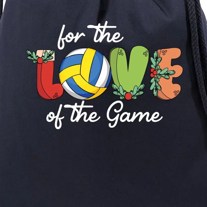 For The Love Of The Game Christmas Xcool Giftmas Volleyball Player Gift Drawstring Bag